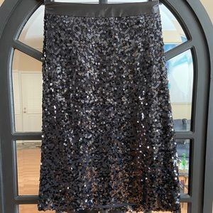 LANE BRYANT BLACK SEQUIN SKIRT